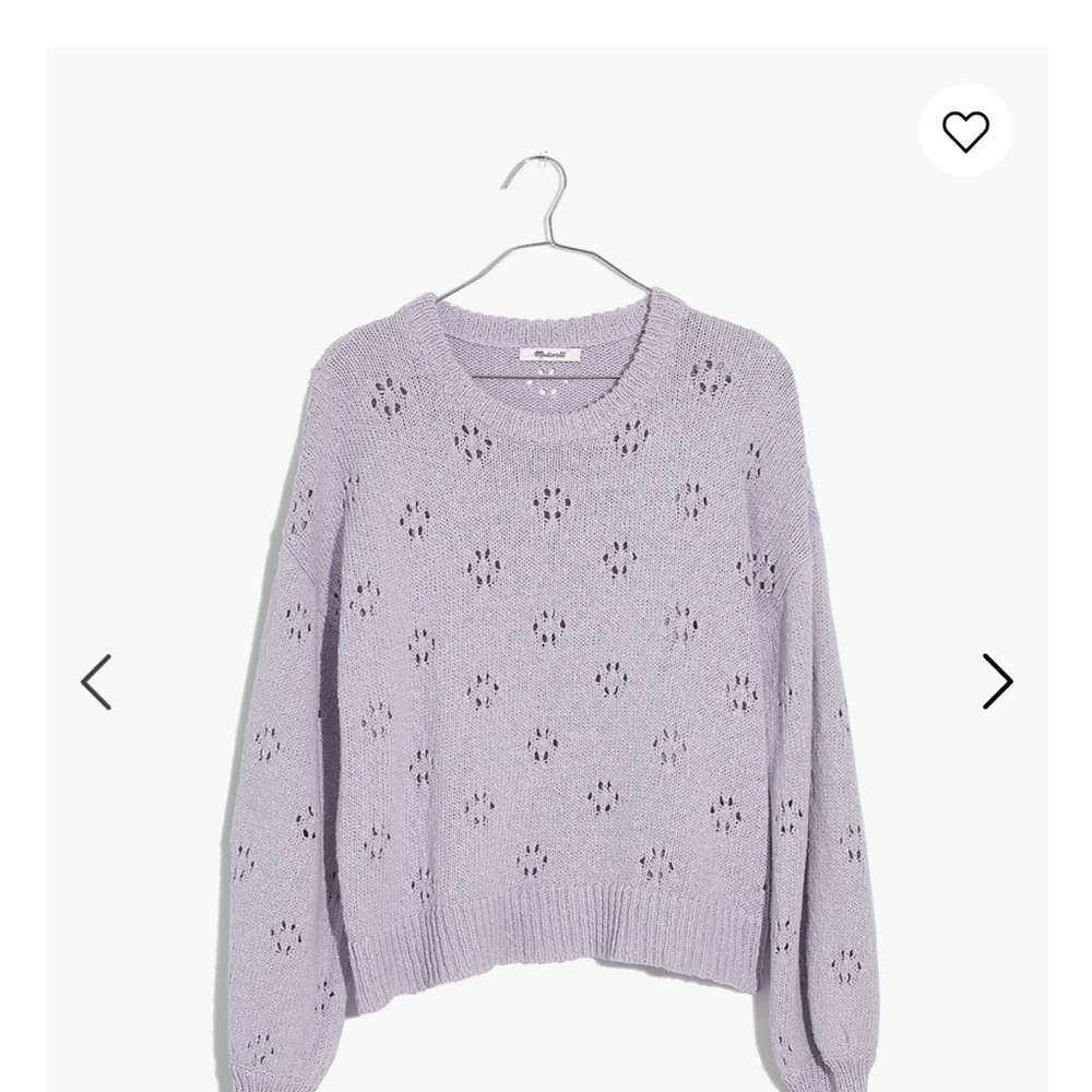 Madewell Floral Pointelle Pullover Sweater